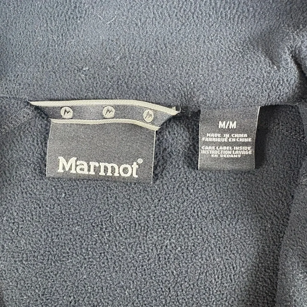 Marmot Fleece Pullover Mens M‎ C83590 1/4 Zip Jacket Black Gorpcore Outdoor